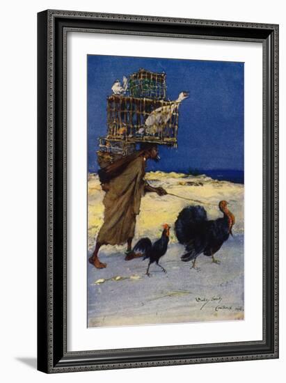 The Bird Fancier, Carthage, Tunisia, 1906 (Colour Litho)-Dudley Hardy-Framed Giclee Print
