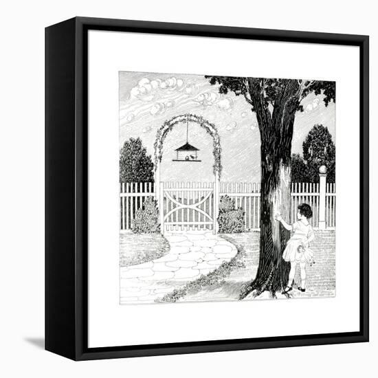 The Bird House - Child Life-G.H. Mitchell-Framed Premier Image Canvas