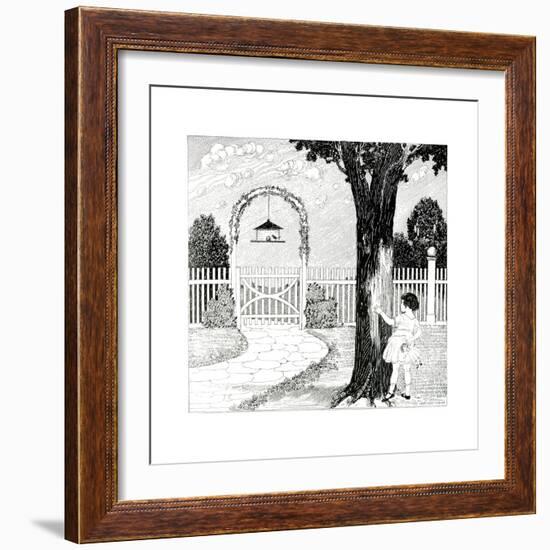 The Bird House - Child Life-G.H. Mitchell-Framed Premium Giclee Print