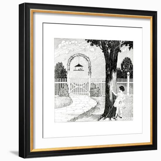 The Bird House - Child Life-G.H. Mitchell-Framed Premium Giclee Print