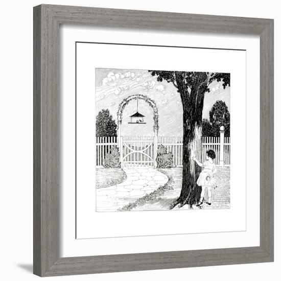 The Bird House - Child Life-G.H. Mitchell-Framed Giclee Print