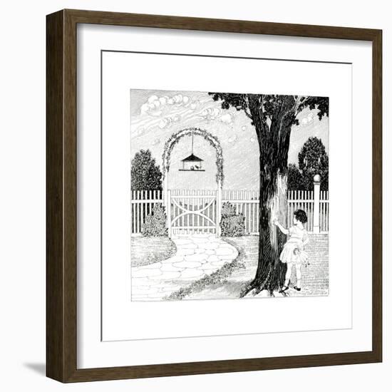 The Bird House - Child Life-G.H. Mitchell-Framed Giclee Print