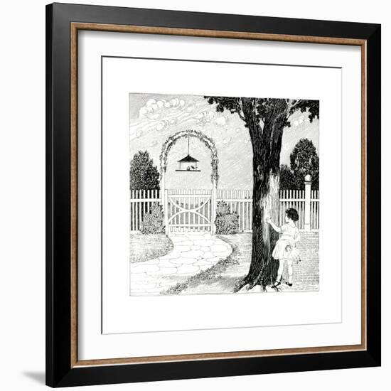 The Bird House - Child Life-G.H. Mitchell-Framed Giclee Print