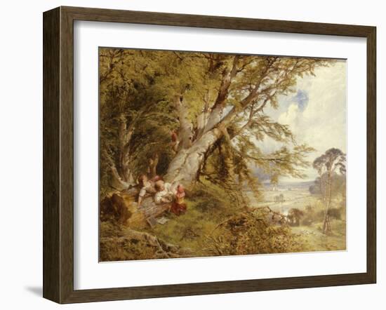 The Bird's Nest (Oil on Canvas)-John Linnell-Framed Giclee Print