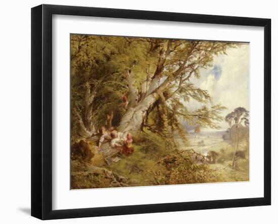 The Bird's Nest (Oil on Canvas)-John Linnell-Framed Giclee Print