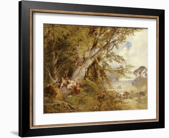 The Bird's Nest (Oil on Canvas)-John Linnell-Framed Giclee Print