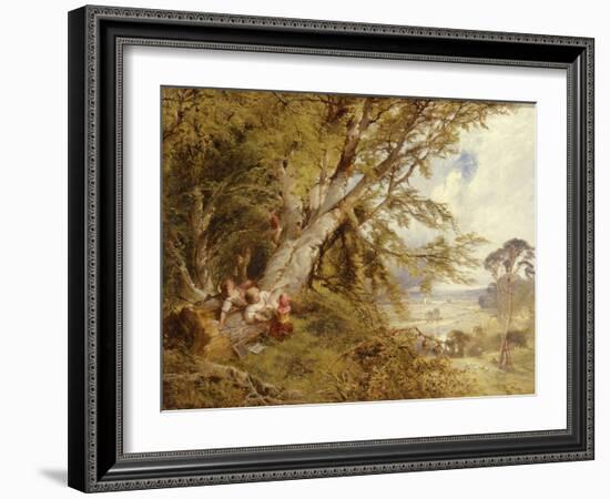 The Bird's Nest (Oil on Canvas)-John Linnell-Framed Giclee Print