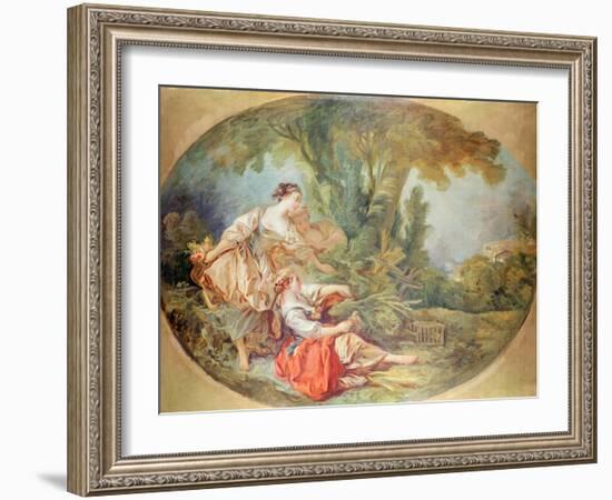 The Birdcage (Gouache on Paperboard)-Francois Boucher-Framed Giclee Print