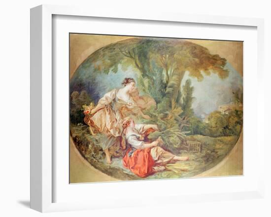 The Birdcage (Gouache on Paperboard)-Francois Boucher-Framed Giclee Print