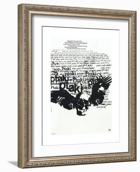 The Birds, (aka Ptaki), Polish poster, 1963-null-Framed Premium Giclee Print