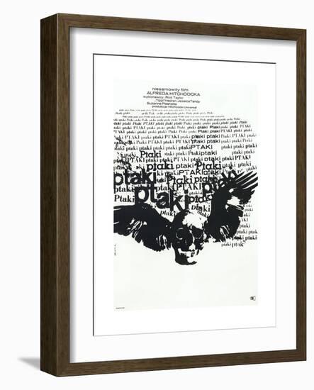 The Birds, (aka Ptaki), Polish poster, 1963-null-Framed Premium Giclee Print