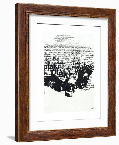 The Birds, (aka Ptaki), Polish poster, 1963-null-Framed Premium Giclee Print