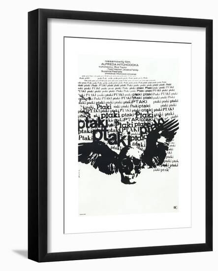 The Birds, (aka Ptaki), Polish poster, 1963-null-Framed Premium Giclee Print