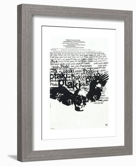 The Birds, (aka Ptaki), Polish poster, 1963-null-Framed Art Print