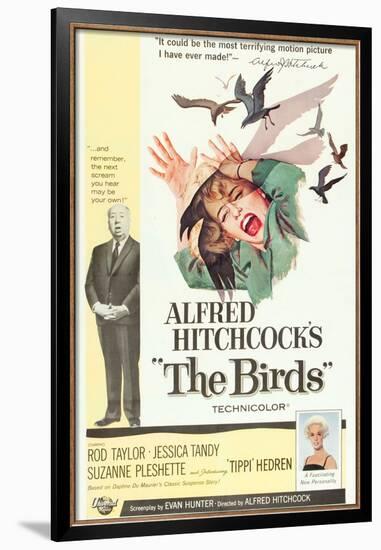 The Birds, Alfred Hitchcock, Jessica Tandy, Tippi Hedren, 1963-null-Framed Poster