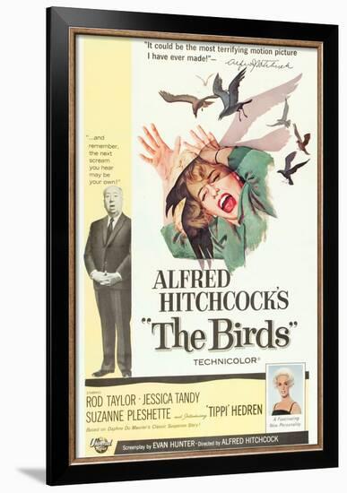 The Birds, Alfred Hitchcock, Jessica Tandy, Tippi Hedren, 1963-null-Framed Poster