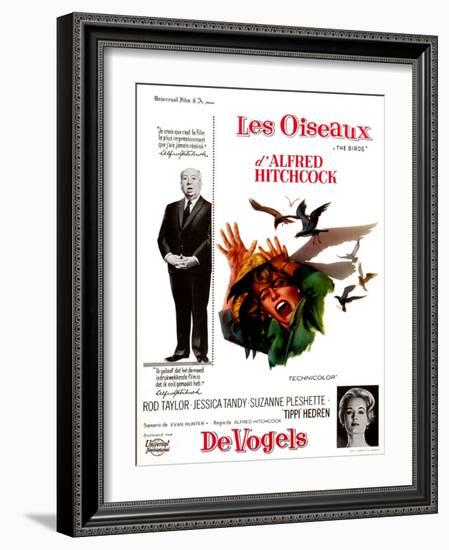 The Birds, Tippi Hedren, Alfred Hitchcock, 1963-null-Framed Photo