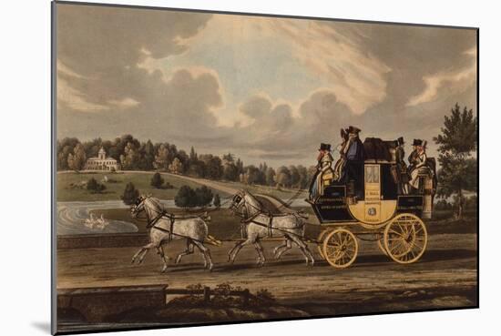 The Birmingham Wonder Stage Coach, 1829 (Coloured Engraving)-James Pollard-Mounted Giclee Print