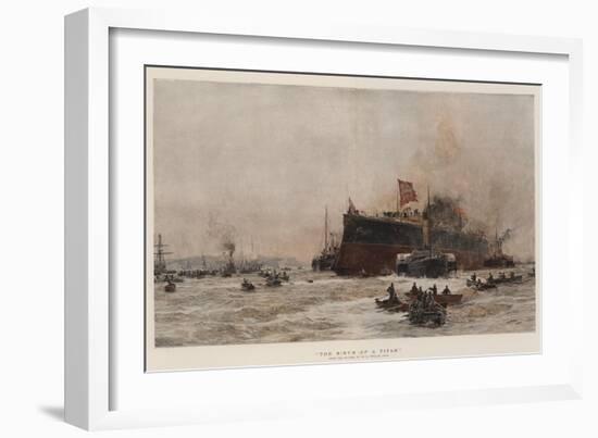 The Birth of a Titan-William Lionel Wyllie-Framed Giclee Print