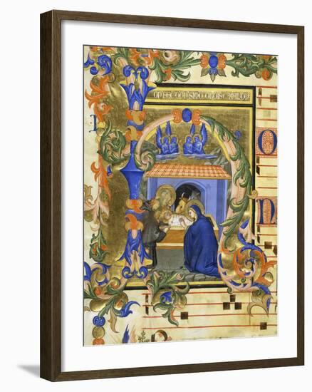 The Birth of Christ-Simone da Siena-Framed Giclee Print