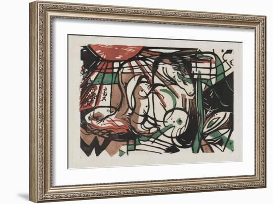 The Birth of Horses (Geburt der Pferde), 1913-Franz Marc-Framed Giclee Print