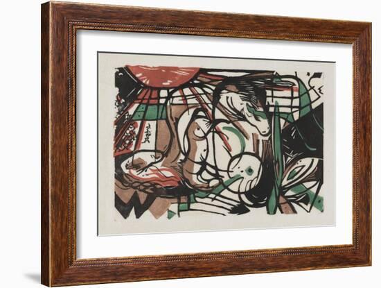 The Birth of Horses (Geburt der Pferde), 1913-Franz Marc-Framed Giclee Print