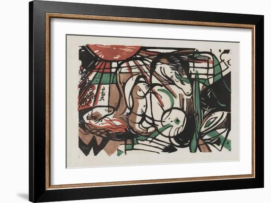 The Birth of Horses (Geburt der Pferde), 1913-Franz Marc-Framed Giclee Print