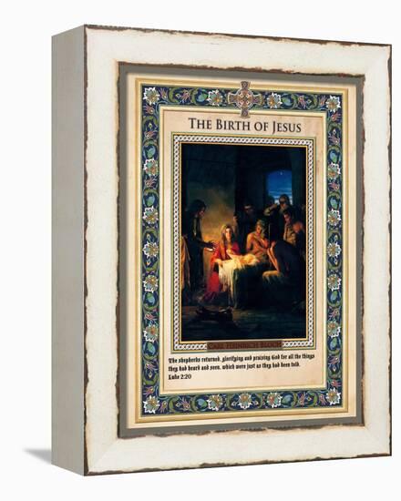 The Birth of Jesus-Carl Bloch-Framed Premier Image Canvas