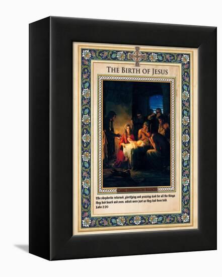 The Birth of Jesus-Carl Bloch-Framed Premier Image Canvas