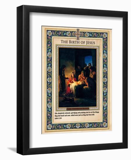 The Birth of Jesus-Carl Bloch-Framed Giclee Print