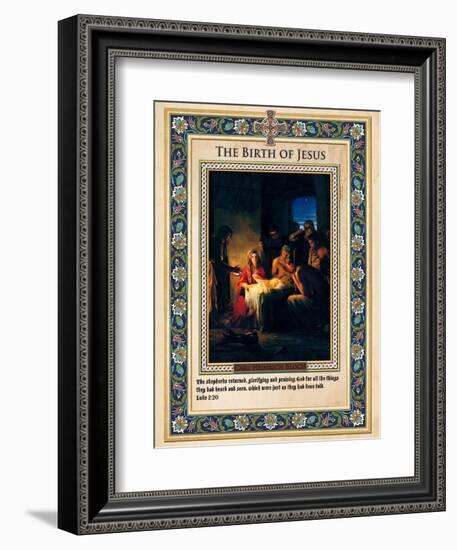 The Birth of Jesus-Carl Bloch-Framed Giclee Print