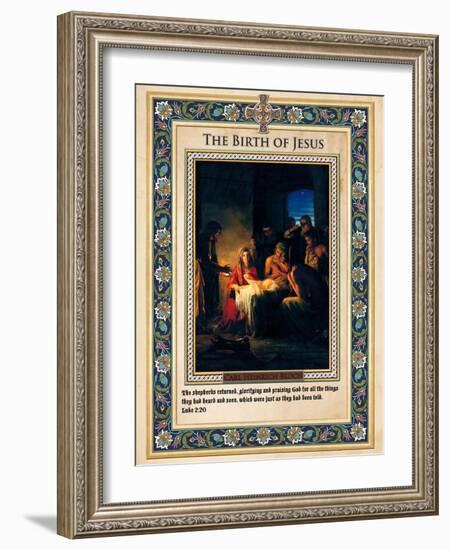 The Birth of Jesus-Carl Bloch-Framed Giclee Print