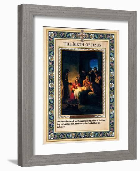 The Birth of Jesus-Carl Bloch-Framed Giclee Print