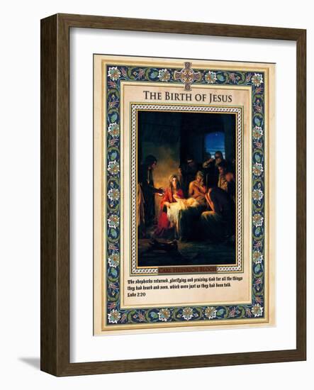 The Birth of Jesus-Carl Bloch-Framed Giclee Print
