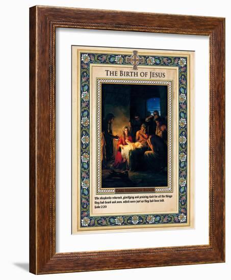 The Birth of Jesus-Carl Bloch-Framed Giclee Print