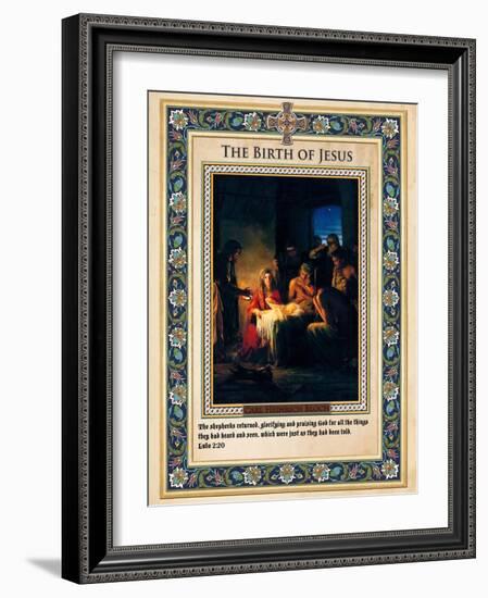 The Birth of Jesus-Carl Bloch-Framed Giclee Print