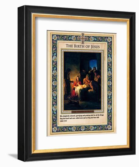 The Birth of Jesus-Carl Bloch-Framed Premium Giclee Print