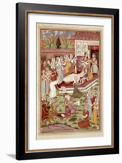 The Birth of Rostam by Caesarean-null-Framed Art Print