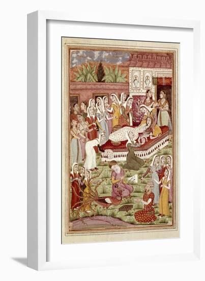 The Birth of Rostam by Caesarean-null-Framed Art Print