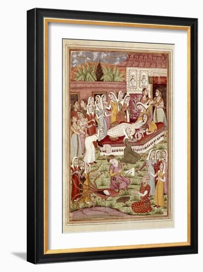 The Birth of Rostam by Caesarean-null-Framed Art Print