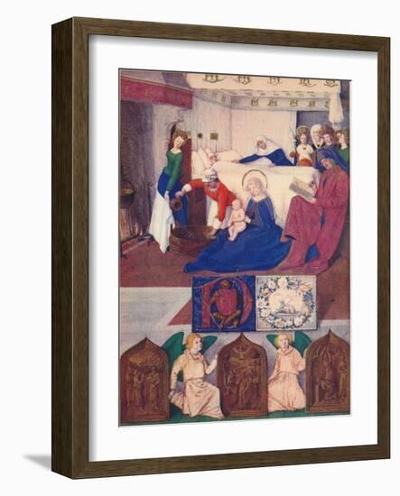 'The Birth of Saint John the Baptist', c1455, (1939)-Jean Fouquet-Framed Giclee Print