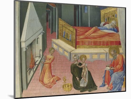 The Birth of Saint John the Baptist (Predella Pane), 1454-Giovanni di Paolo-Mounted Giclee Print