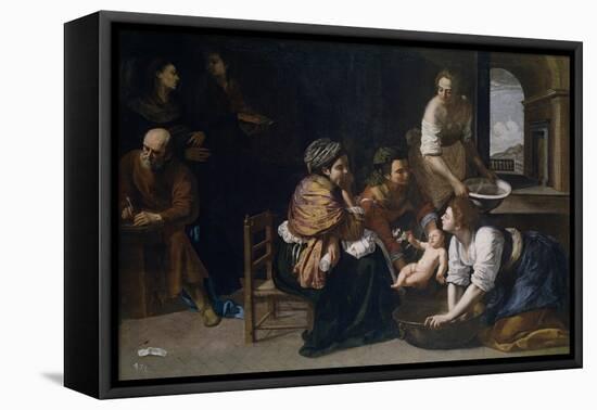 The Birth of Saint John the Baptist-Artemisia Gentileschi-Framed Premier Image Canvas