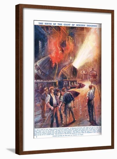 The Birth of the Giant of Modern Industry, Illustration from 'Newnes Pictor-Charles John De Lacy-Framed Giclee Print