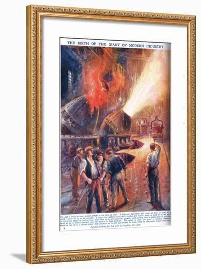 The Birth of the Giant of Modern Industry, Illustration from 'Newnes Pictor-Charles John De Lacy-Framed Giclee Print