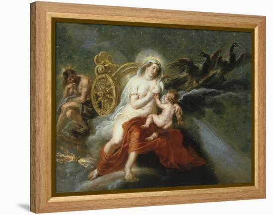 The Birth of the Milky Way with Juno Breastfeeding Baby Hercules, 1636-37-Peter Paul Rubens-Framed Premier Image Canvas