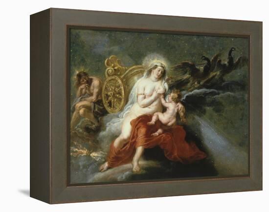 The Birth of the Milky Way with Juno Breastfeeding Baby Hercules, 1636-37-Peter Paul Rubens-Framed Premier Image Canvas