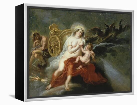 The Birth of the Milky Way with Juno Breastfeeding Baby Hercules, 1636-37-Peter Paul Rubens-Framed Premier Image Canvas