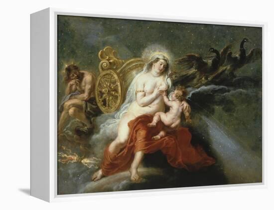 The Birth of the Milky Way with Juno Breastfeeding Baby Hercules, 1636-37-Peter Paul Rubens-Framed Premier Image Canvas