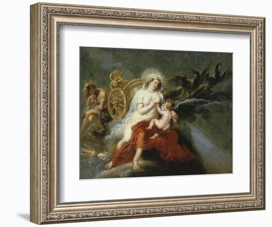 The Birth of the Milky Way with Juno Breastfeeding Baby Hercules, 1636-37-Peter Paul Rubens-Framed Giclee Print